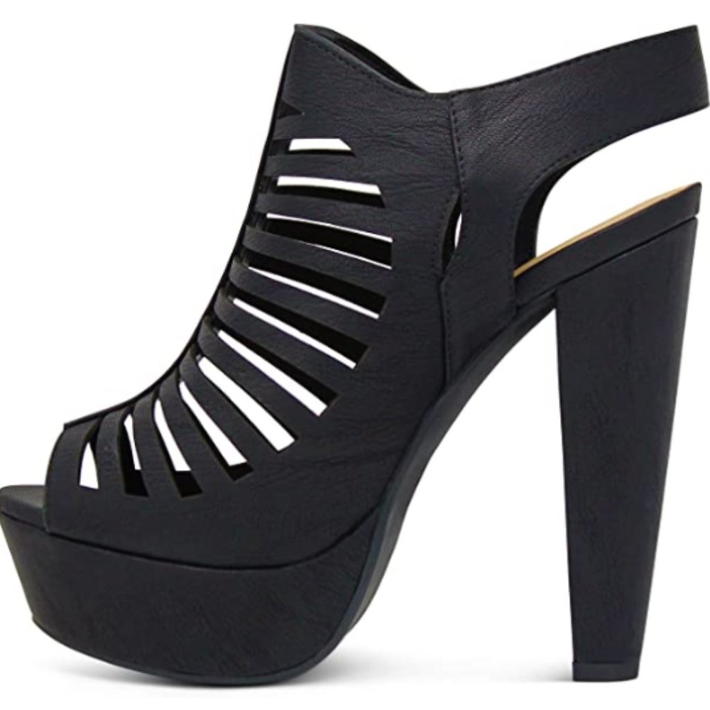 Milan Peep Toe Slingback Heels